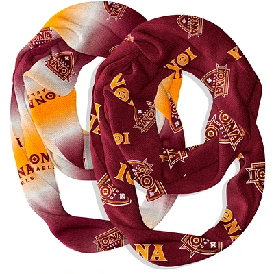 Vive La Fete Iona University Gaels Two-Piece Infinity Scarves Set