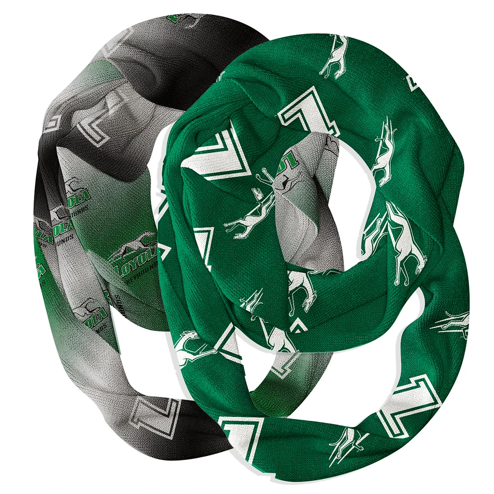 Vive La Fete Loyola Greyhounds Two-Piece Infinity Scarves Set