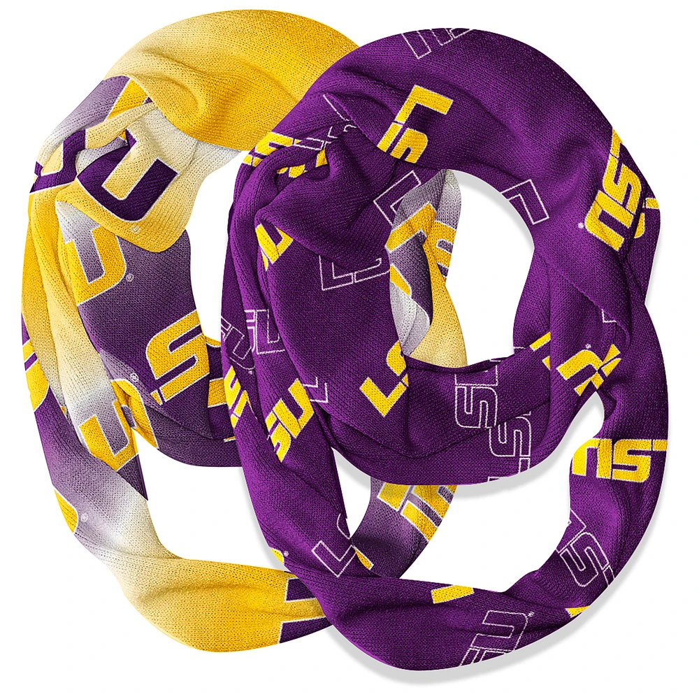 Vive La Fete LSU Tigers Two-Piece Infinity Scarves Set
