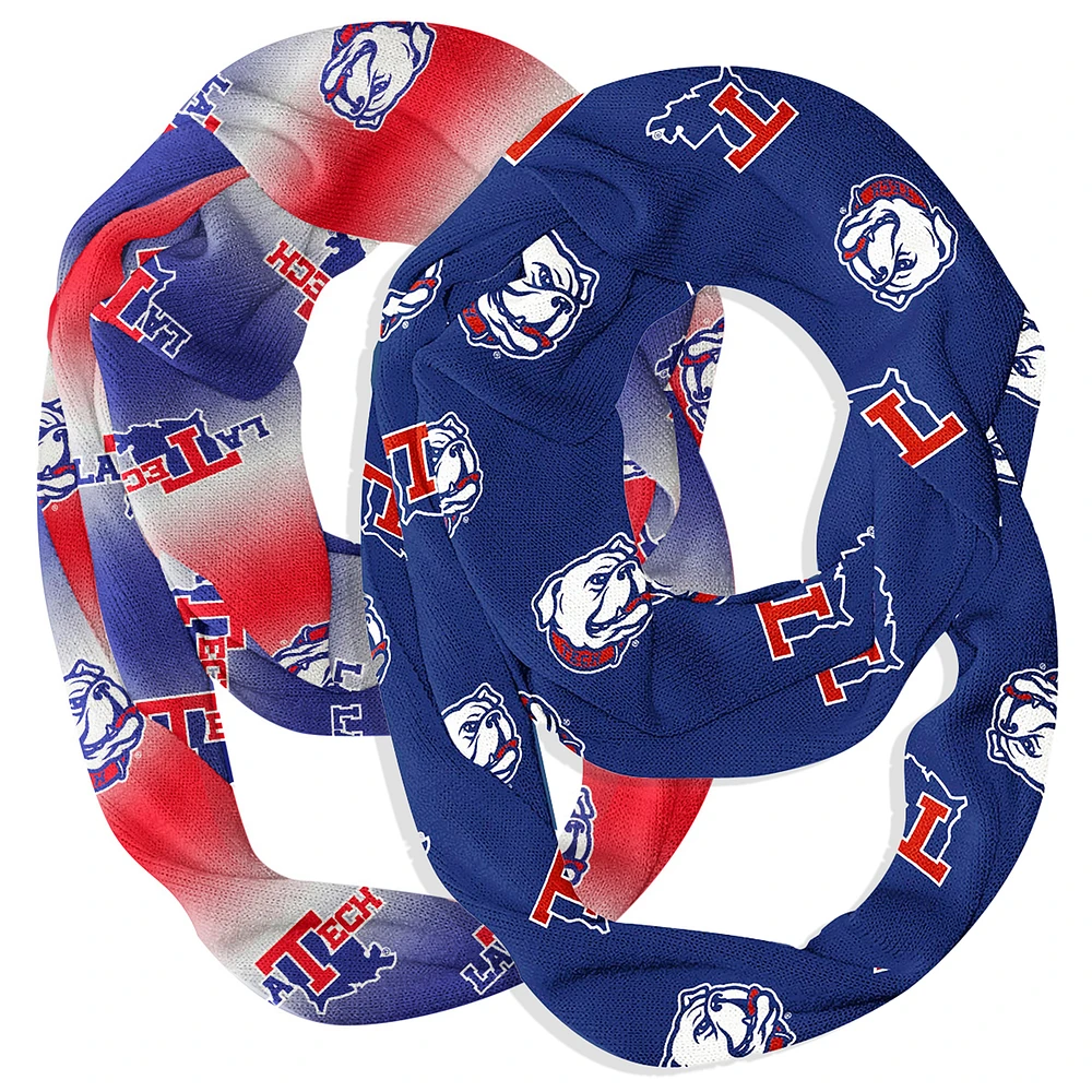 Vive La Fete Louisiana Tech Bulldogs Two-Piece Infinity Scarves Set