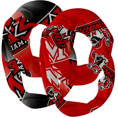Vive La Fete Miami University RedHawks Two-Piece Infinity Scarves Set