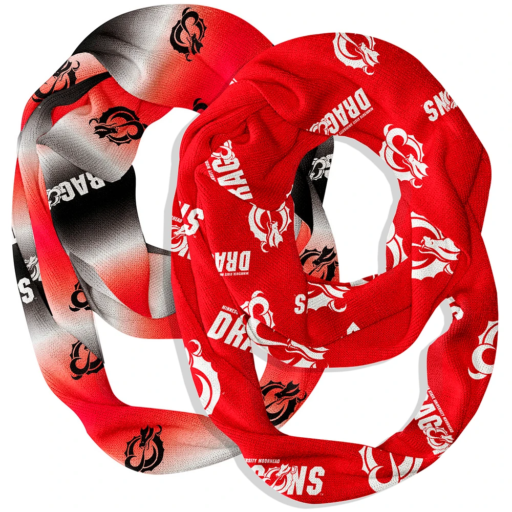 Vive La Fete Minnesota State Moorehead Dragons Two-Piece Infinity Scarves Set