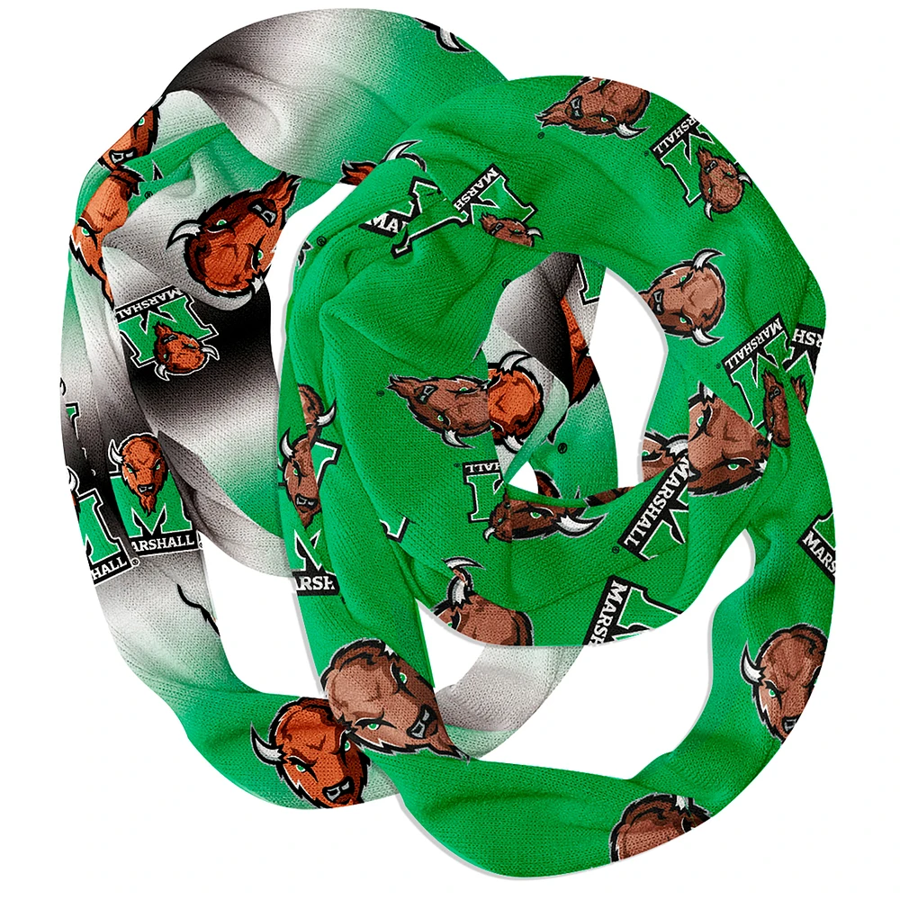 Vive La Fete Marshall Thundering Herd Two-Piece Infinity Scarves Set