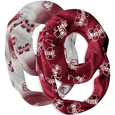Vive La Fete Mississippi State Bulldogs Two-Piece Infinity Scarves Set