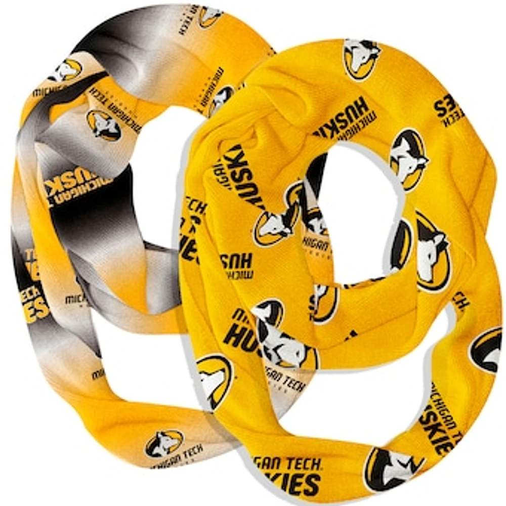 Vive La Fete Michigan Tech Huskies Two-Piece Infinity Scarves Set