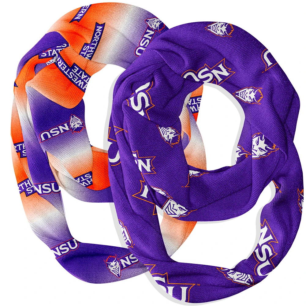 Vive La Fete Northwestern State Demons Two-Piece Infinity Scarves Set