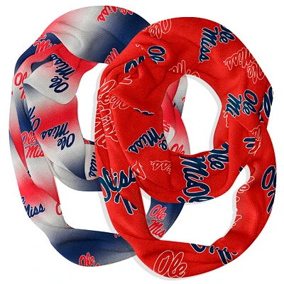 Vive La Fete Ole Miss Rebels Two-Piece Infinity Scarves Set