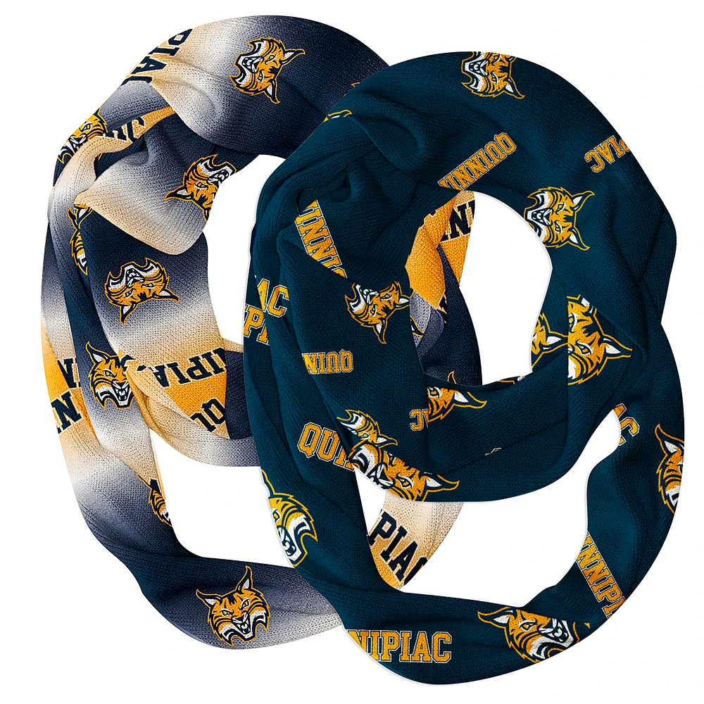 Vive La Fete Quinnipiac Bobcats Two-Piece Infinity Scarves Set