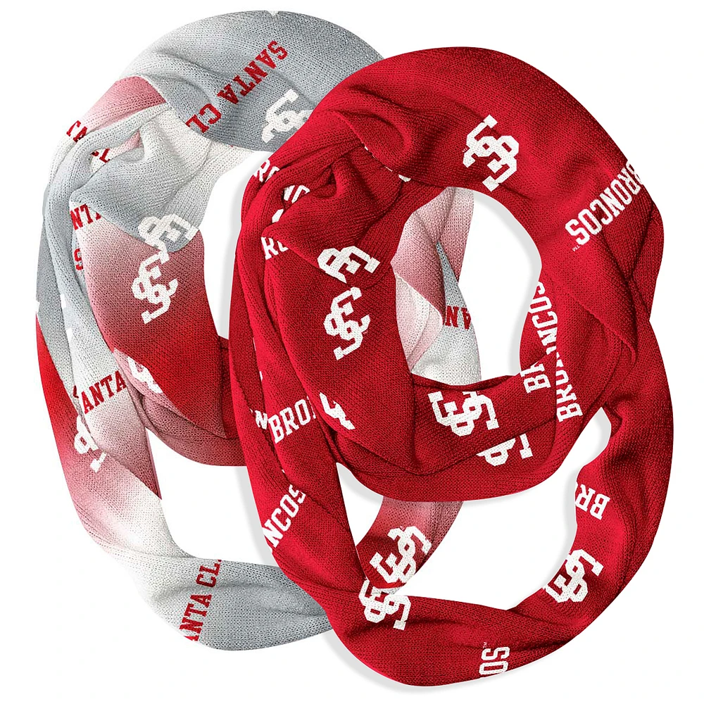Vive La Fete Santa Clara Broncos Two-Piece Infinity Scarves Set