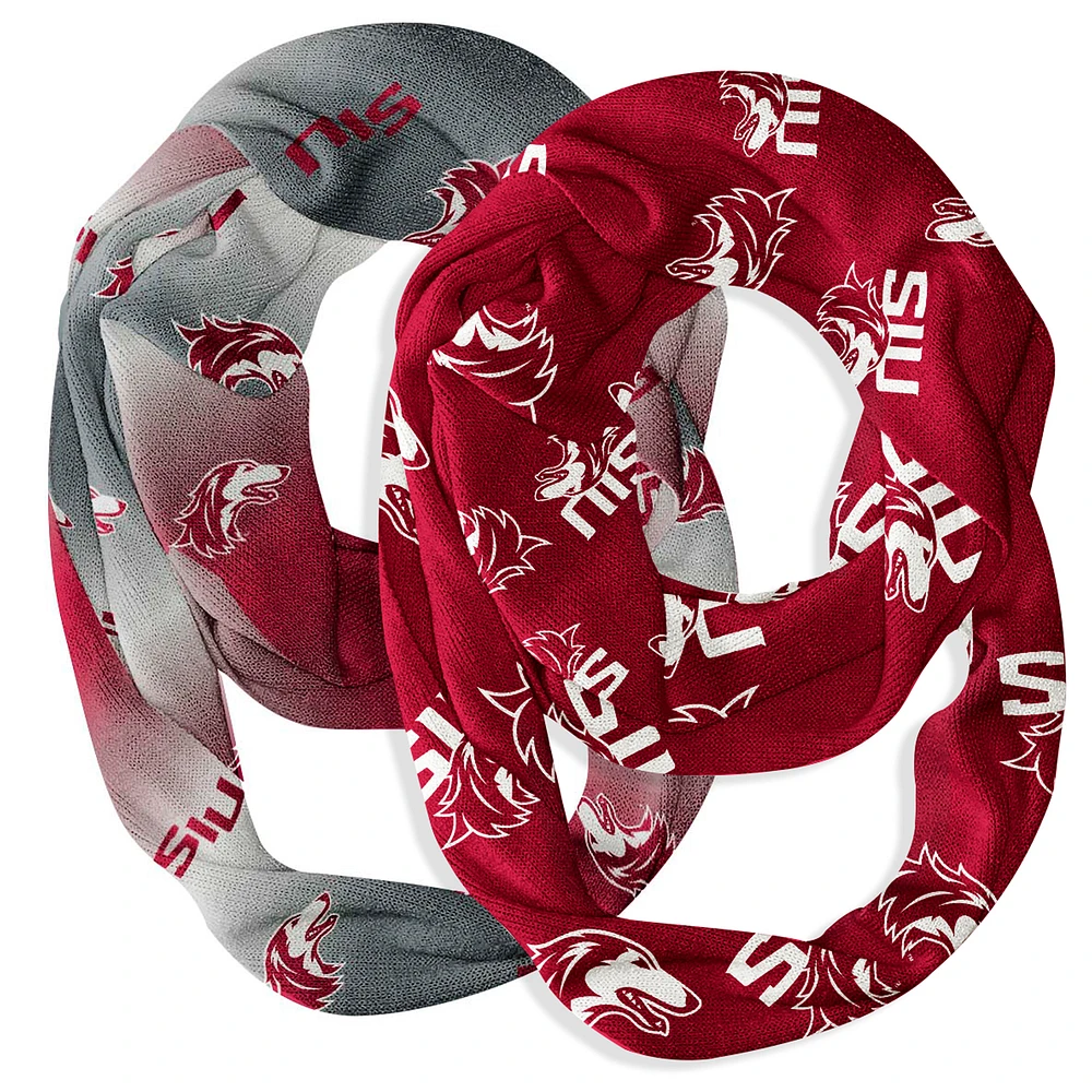 Vive La Fete Southern Illinois Salukis Two-Piece Infinity Scarves Set