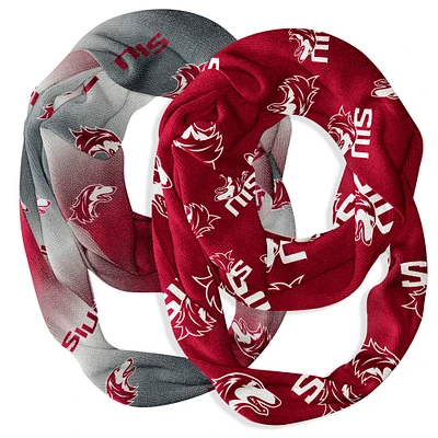 Vive La Fete Southern Illinois Salukis Two-Piece Infinity Scarves Set