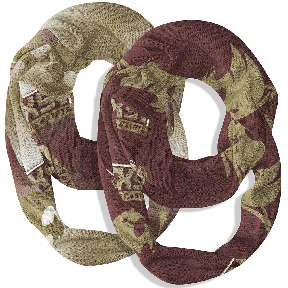 Vive La Fete Texas State Bobcats Two-Piece Infinity Scarves Set