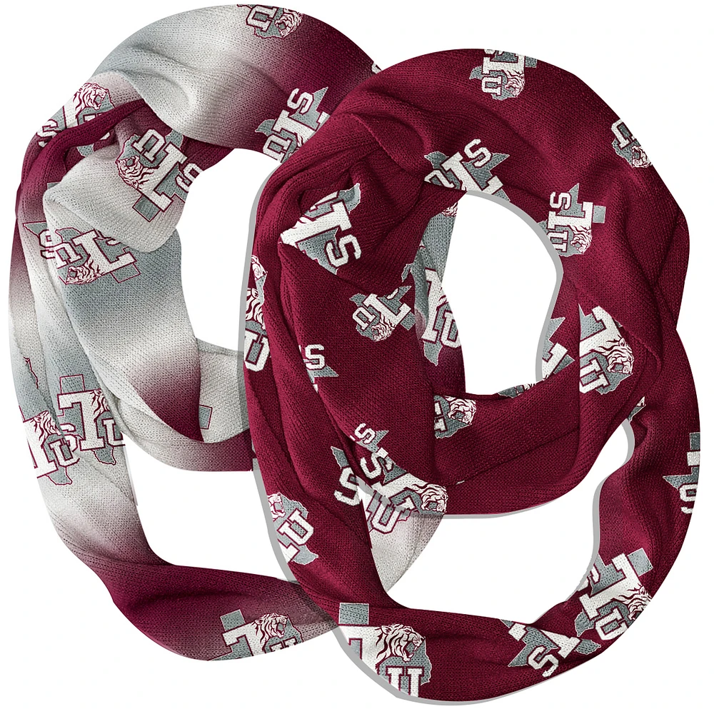 Vive La Fete Texas Southern Tigers Two-Piece Infinity Scarves Set