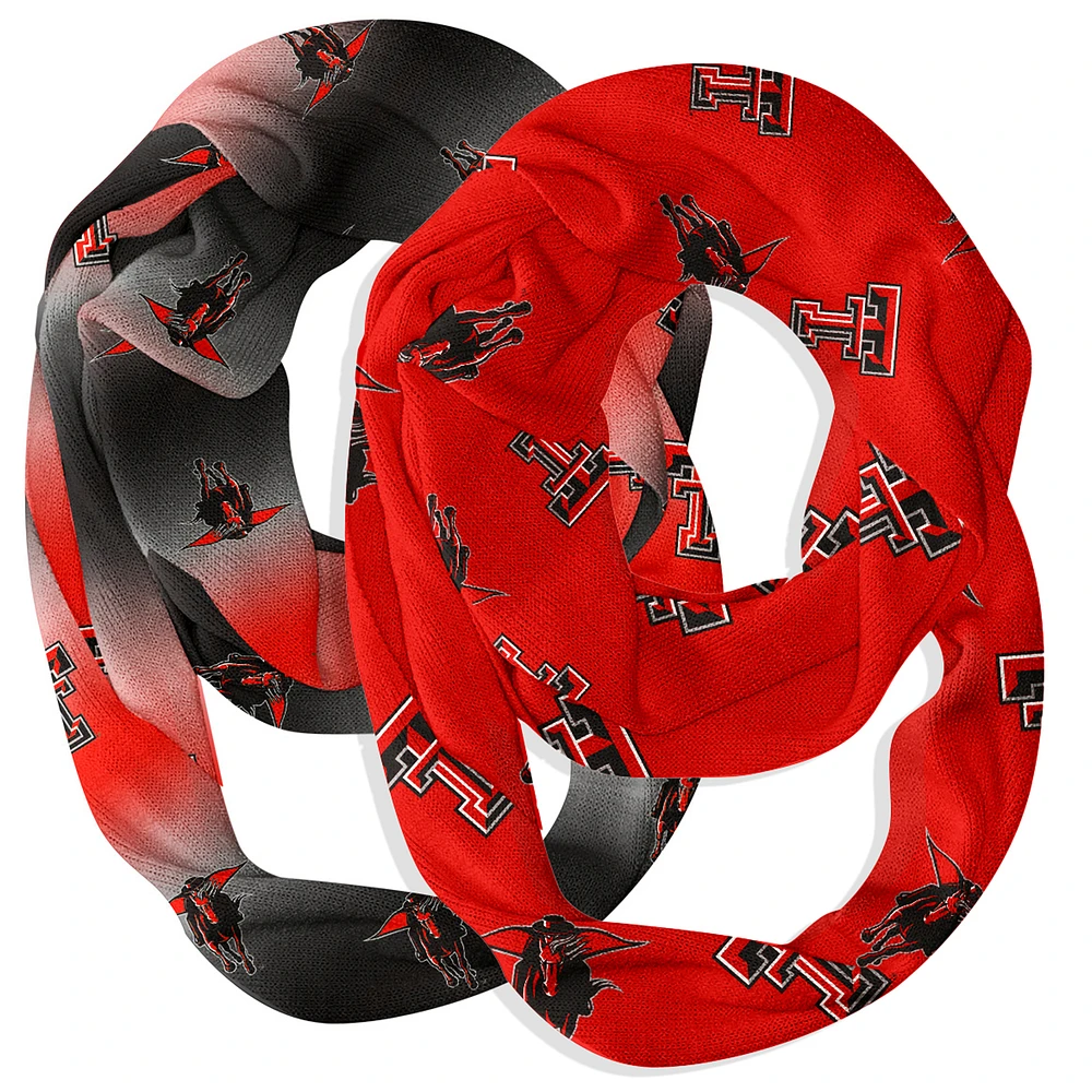 Vive La Fete Texas Tech Red Raiders Two-Piece Infinity Scarves Set