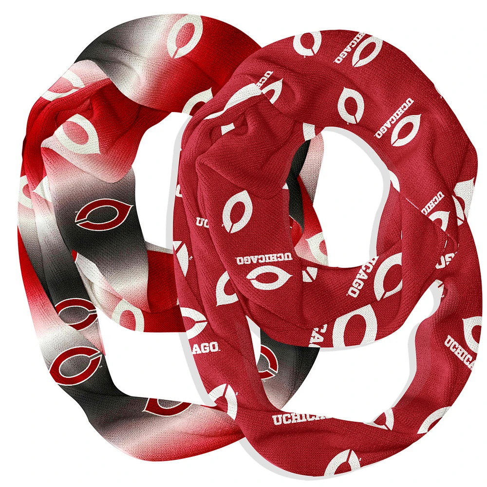 Vive La Fete UChicago Maroons Two-Piece Infinity Scarves Set