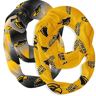 Vive La Fete Southern Miss Golden Eagles Two-Piece Infinity Scarves Set