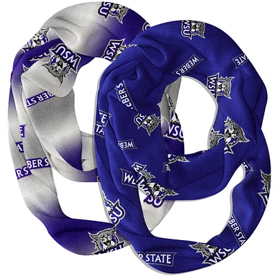 Vive La Fete Weber State Wildcats Two-Piece Infinity Scarves Set