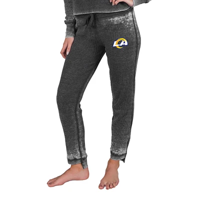 Women's Concepts Sport Charcoal Los Angeles Rams Resurgence Waffle Knit Pants