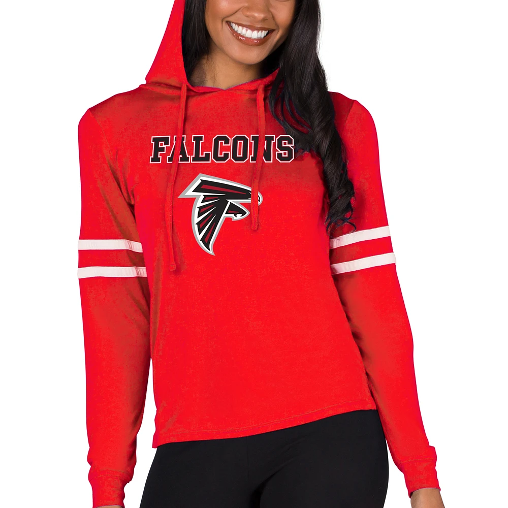 Women's Concepts Sport Red Atlanta Falcons Marathon Lightweight Lounge Pullover Hoodie
