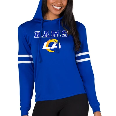 Women's Concepts Sport Royal Los Angeles Rams Marathon Lightweight Lounge Pullover Hoodie