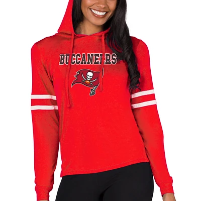 Women's Concepts Sport Red Tampa Bay Buccaneers Marathon Lightweight Lounge Pullover Hoodie