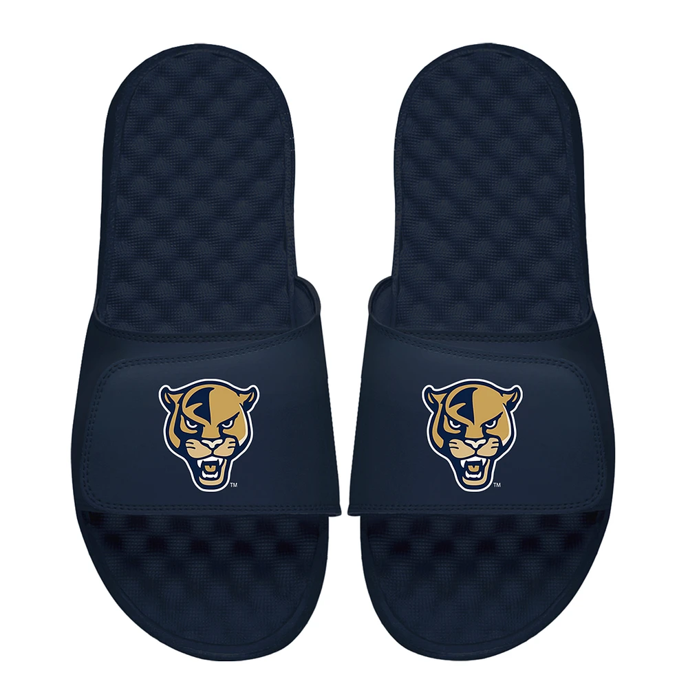 Youth ISlide Navy FIU Panthers Secondary Logo Slide Sandals