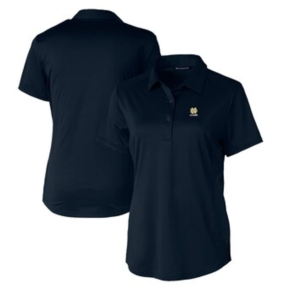Women's Cutter & Buck Navy Notre Dame Fighting Irish Alumni DryTec Prospect Textured Stretch Polo