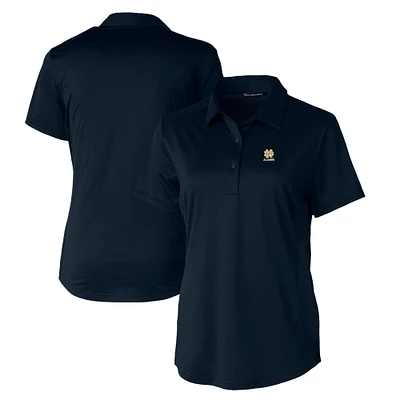 Women's Cutter & Buck Navy Notre Dame Fighting Irish Alumni DryTec Prospect Textured Stretch Polo