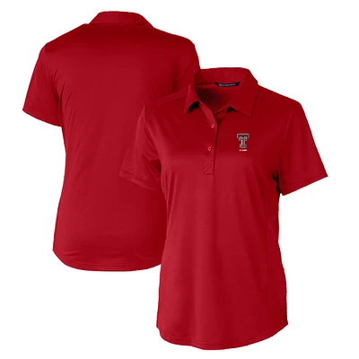 Women's Cutter & Buck Red Texas Tech Raiders Alumni DryTec Prospect Textured Stretch Polo
