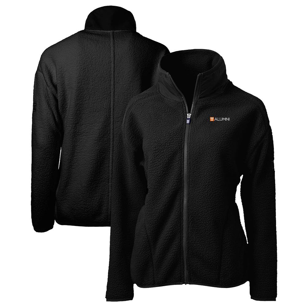 Women's Cutter & Buck Black Tennessee Volunteers Alumni Cascade Eco Sherpa Full-Zip Fleece Jacket