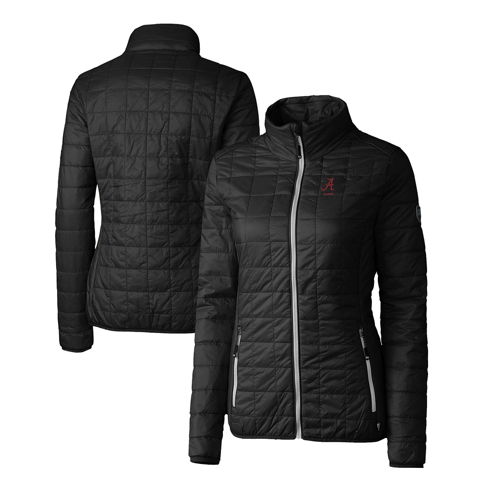 Women's Cutter & Buck Alabama Crimson Tide Alumni Rainier PrimaLoft Eco Insulated Full-Zip Puffer Jacket