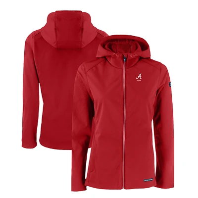 Women's Cutter & Buck Alabama Crimson Tide Alumni Evoke Eco Softshell Recycled Full-Zip Jacket