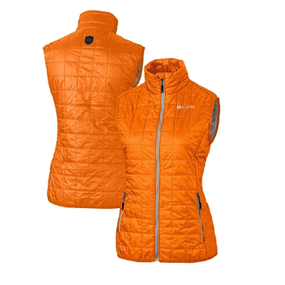 Women's Cutter & Buck Tennessee Orange Volunteers Alumni Rainier PrimaLoft Eco Insulated Full-Zip Puffer Vest