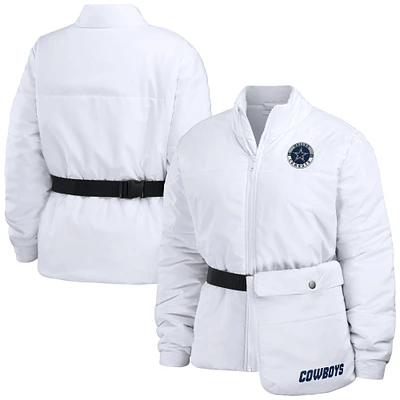 Women's WEAR by Erin Andrews White Dallas Cowboys Packaway Full-Zip Puffer Jacket