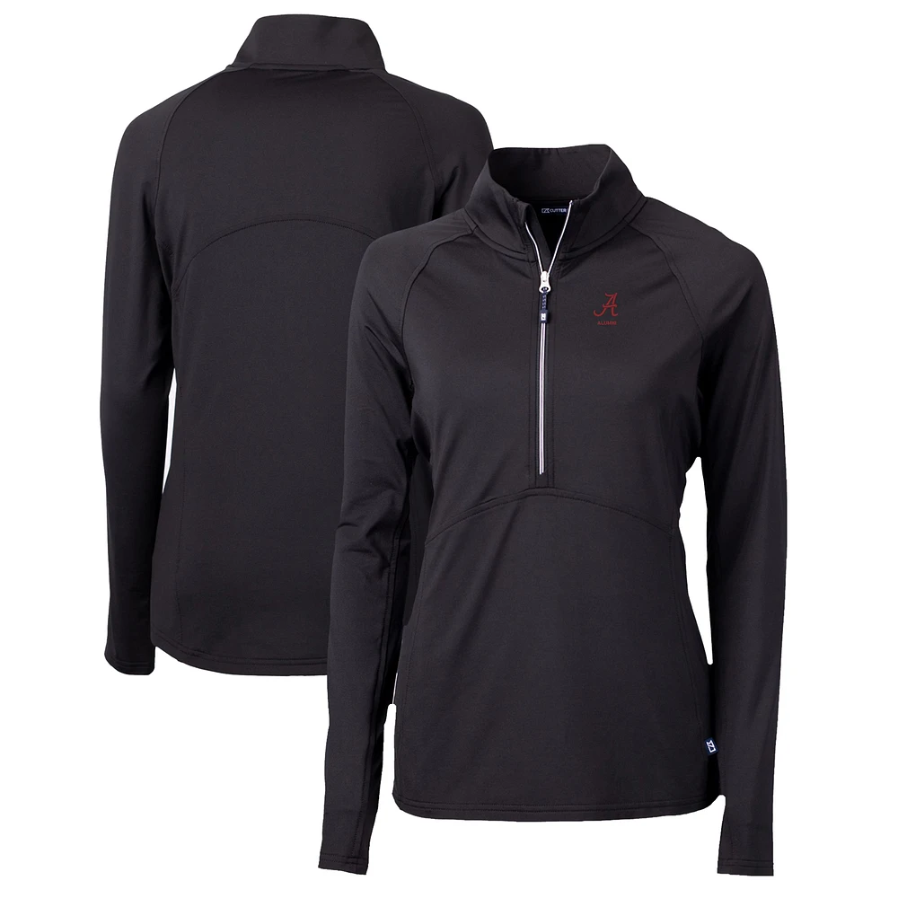 Women's Cutter & Buck Alabama Crimson Tide Alumni Adapt Eco Knit Stretch Recycled Half-Zip Pullover Top