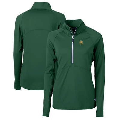 Women's Cutter & Buck Notre Dame Fighting Irish Alumni Adapt Eco Knit Stretch Recycled Half-Zip Pullover Top
