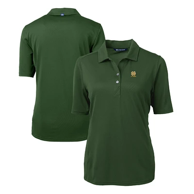 Women's Cutter & Buck Hunter Green Notre Dame Fighting Irish Alumni Virtue Eco Pique Recycled Polo