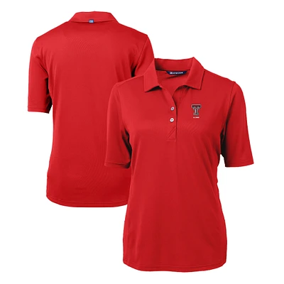 Women's Cutter & Buck Texas Tech Red Raiders Alumni Virtue Eco Pique Recycled Polo