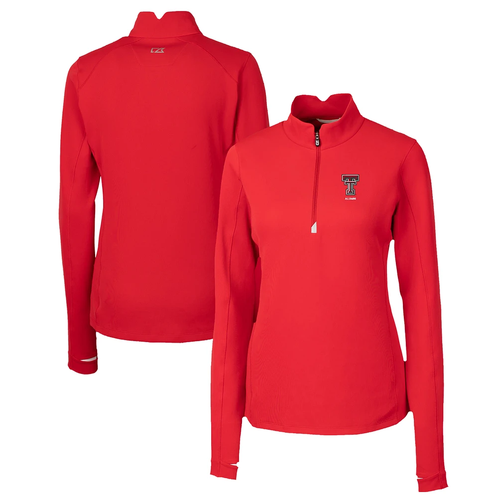 Women's Cutter & Buck Texas Tech Red Raiders Alumni Traverse Stretch Quarter-Zip Top