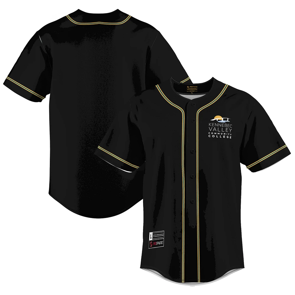 Youth GameDay Greats Black Kennebec Valley Community College Lightweight Baseball Jersey