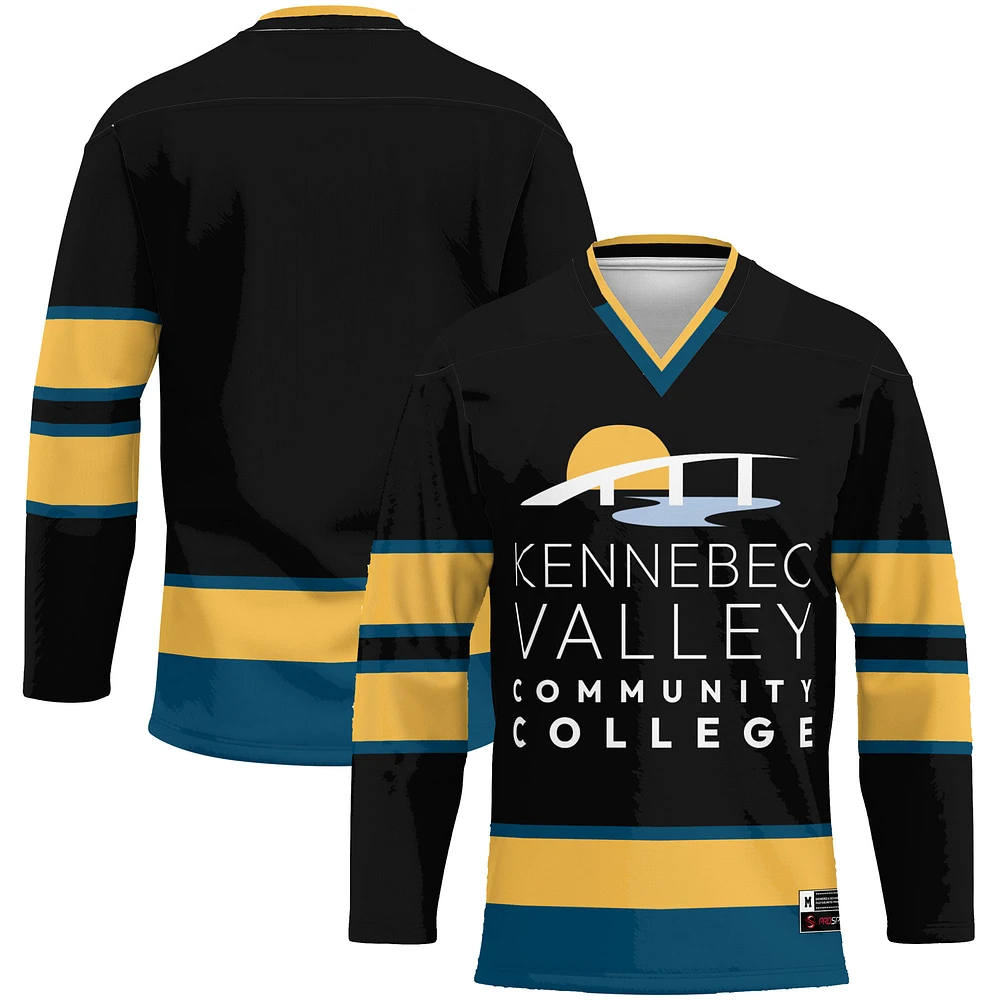Youth GameDay Greats Black Kennebec Valley Community College Hockey Jersey