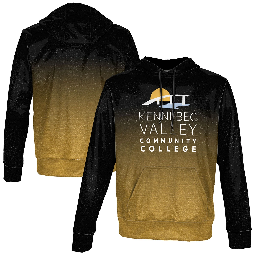 Youth ProSphere Black Kennebec Valley Community College Ombre Pullover Hoodie