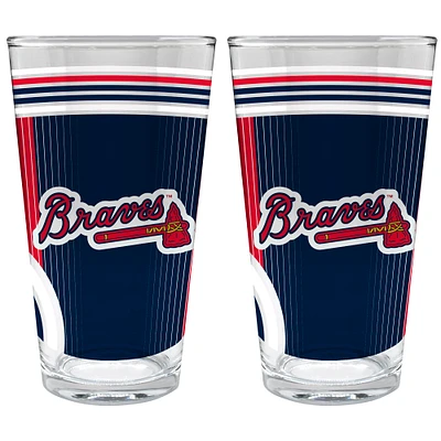 Atlanta Braves Two-Piece 16oz. Pint Glass Set