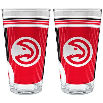 Atlanta Hawks Two-Piece 16oz. Pint Glass Set