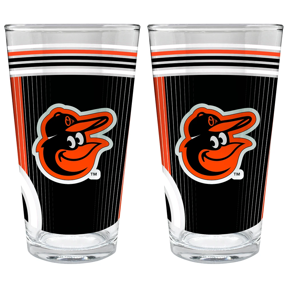 Baltimore Orioles Two-Piece 16oz. Pint Glass Set