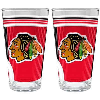 Chicago Blackhawks Two-Piece 16oz. Pint Glass Set
