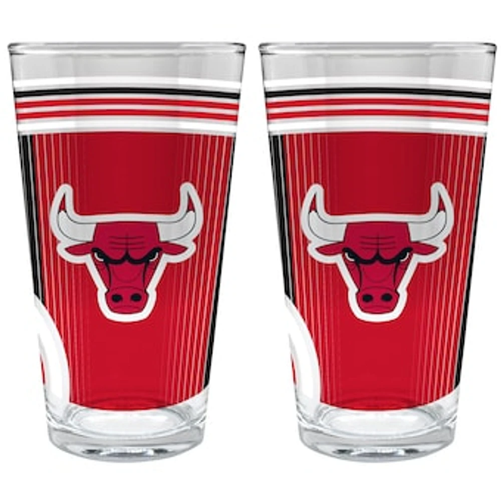 Chicago Bulls Two-Piece 16oz. Pint Glass Set