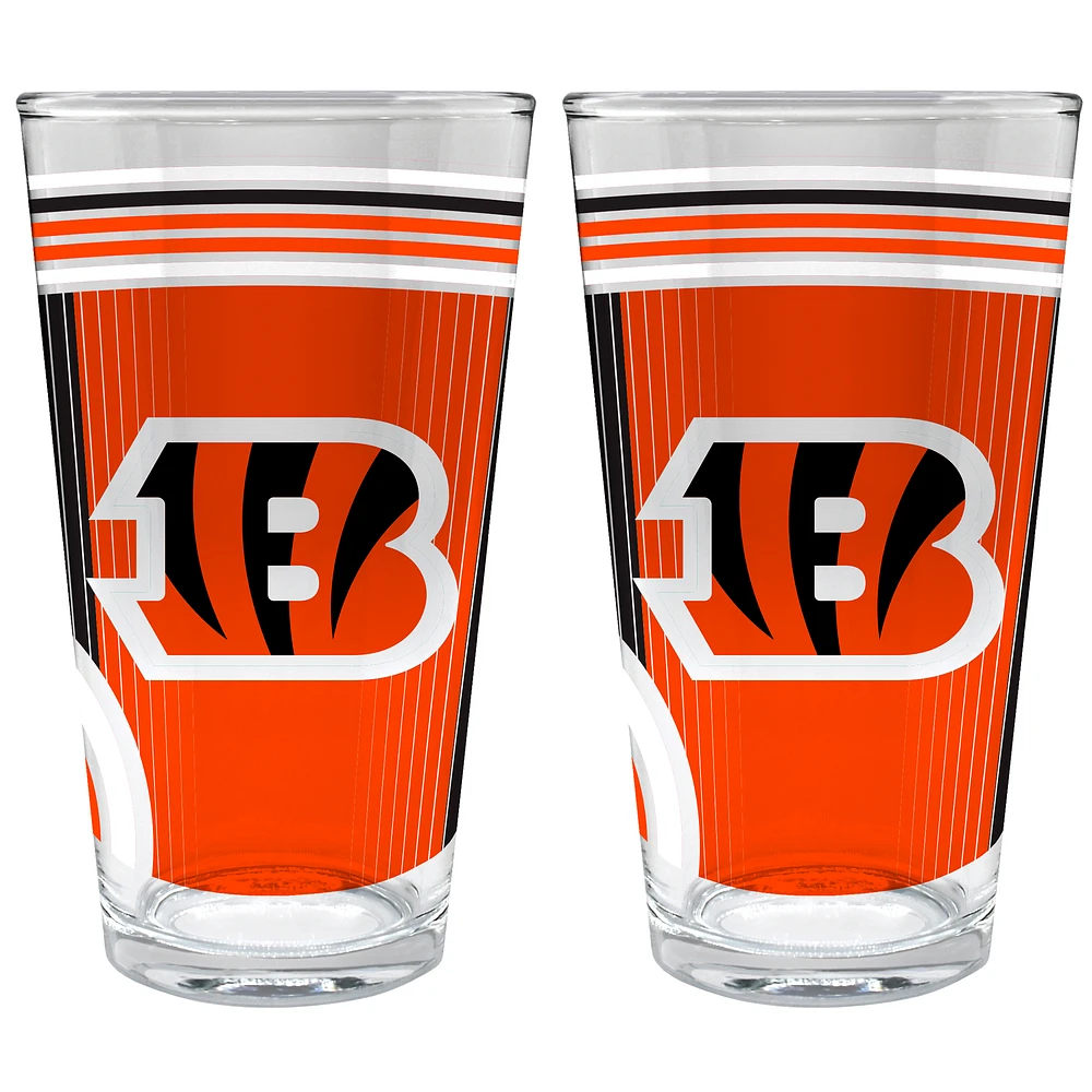 Cincinnati Bengals Two-Piece 16oz. Pint Glass Set