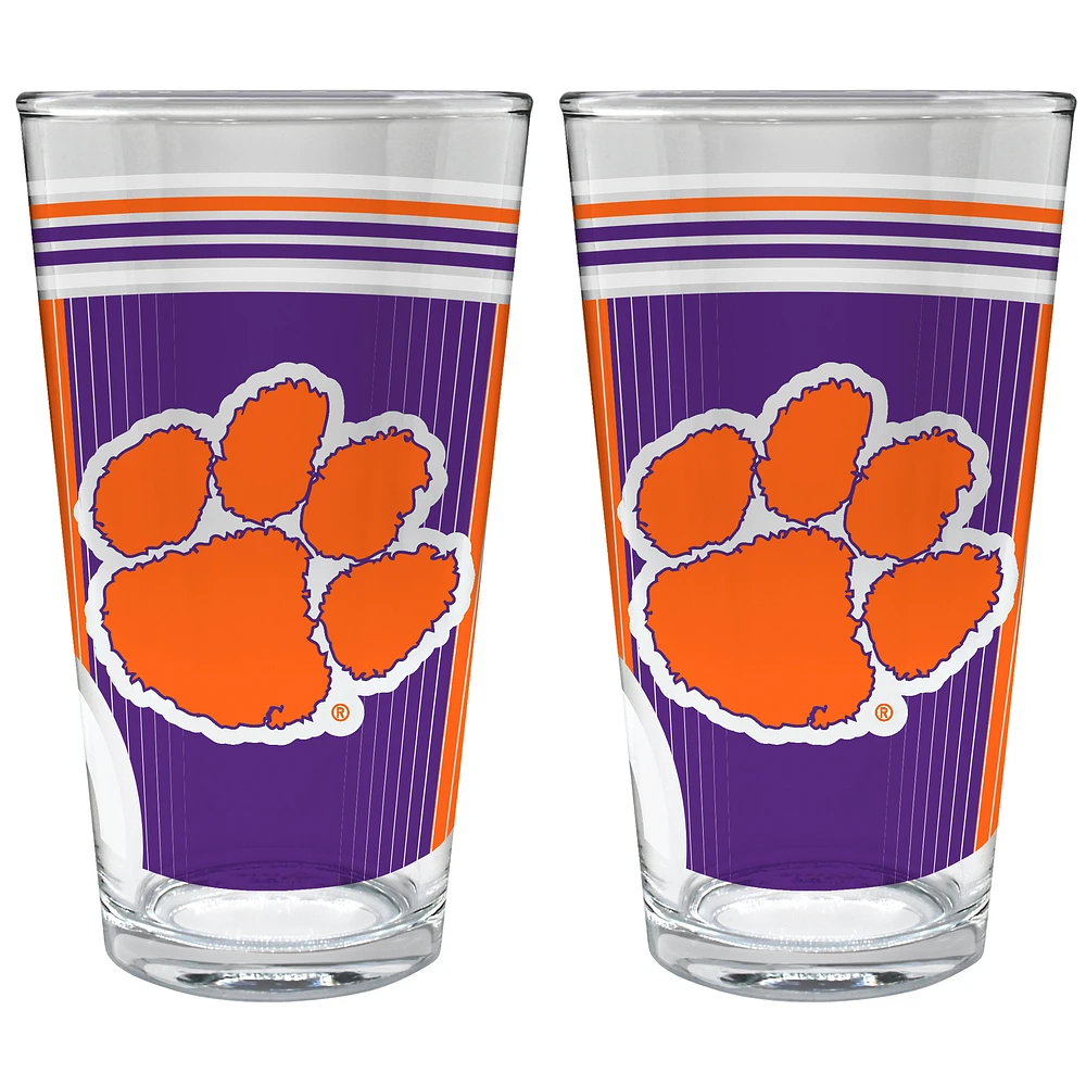 Clemson Tigers Two-Piece 16oz. Pint Glass Set