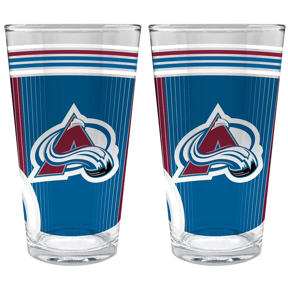 Colorado Avalanche Two-Piece 16oz. Pint Glass Set